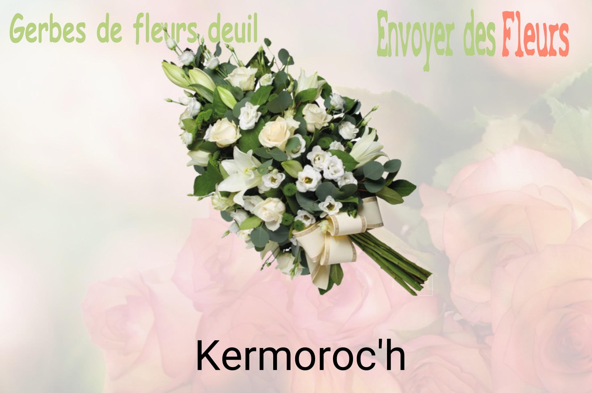Gerbe de fleurs de deuil livrée à Kermoroc'h